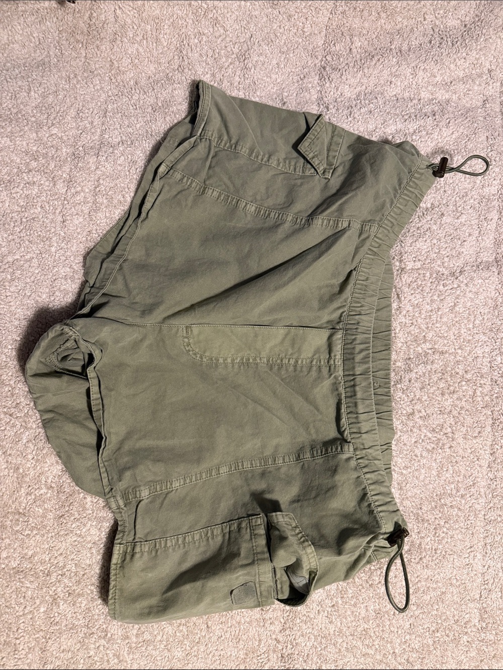 Arizona Jean Company Olive Green Cargo Drawstring Shorts